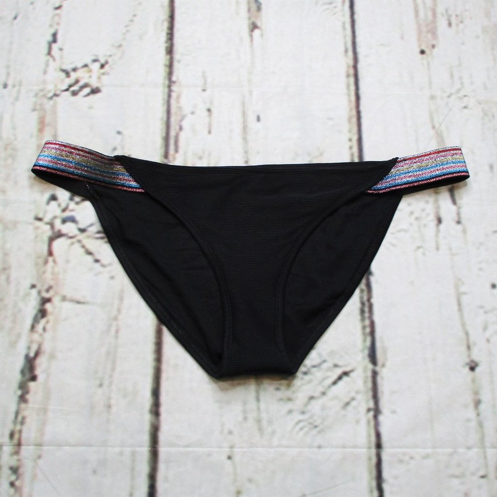 Topshop Separates High Cut Ribbed Bikini Bottoms
